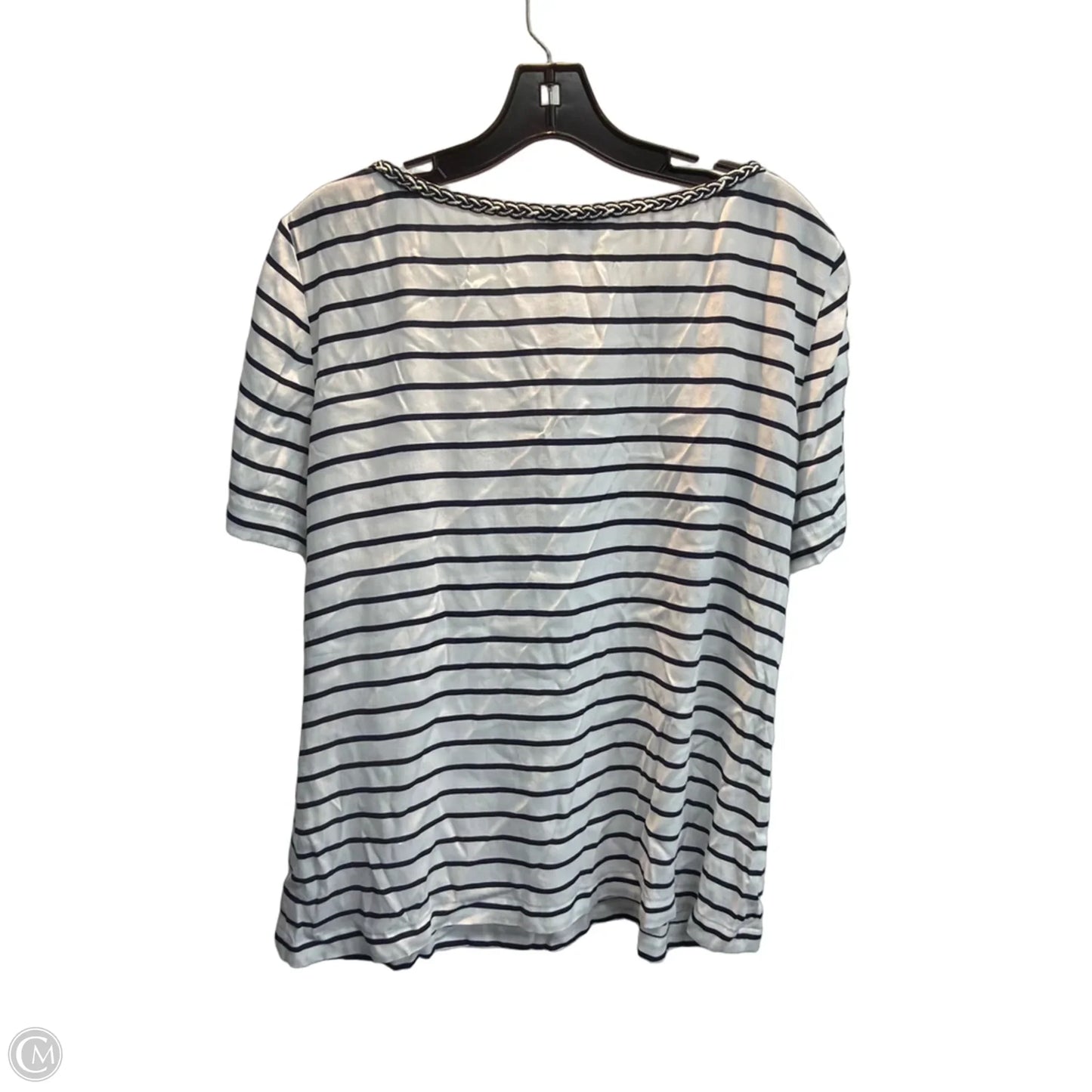 Top Short Sleeve By Antonio Melani In Striped Pattern, Size: L