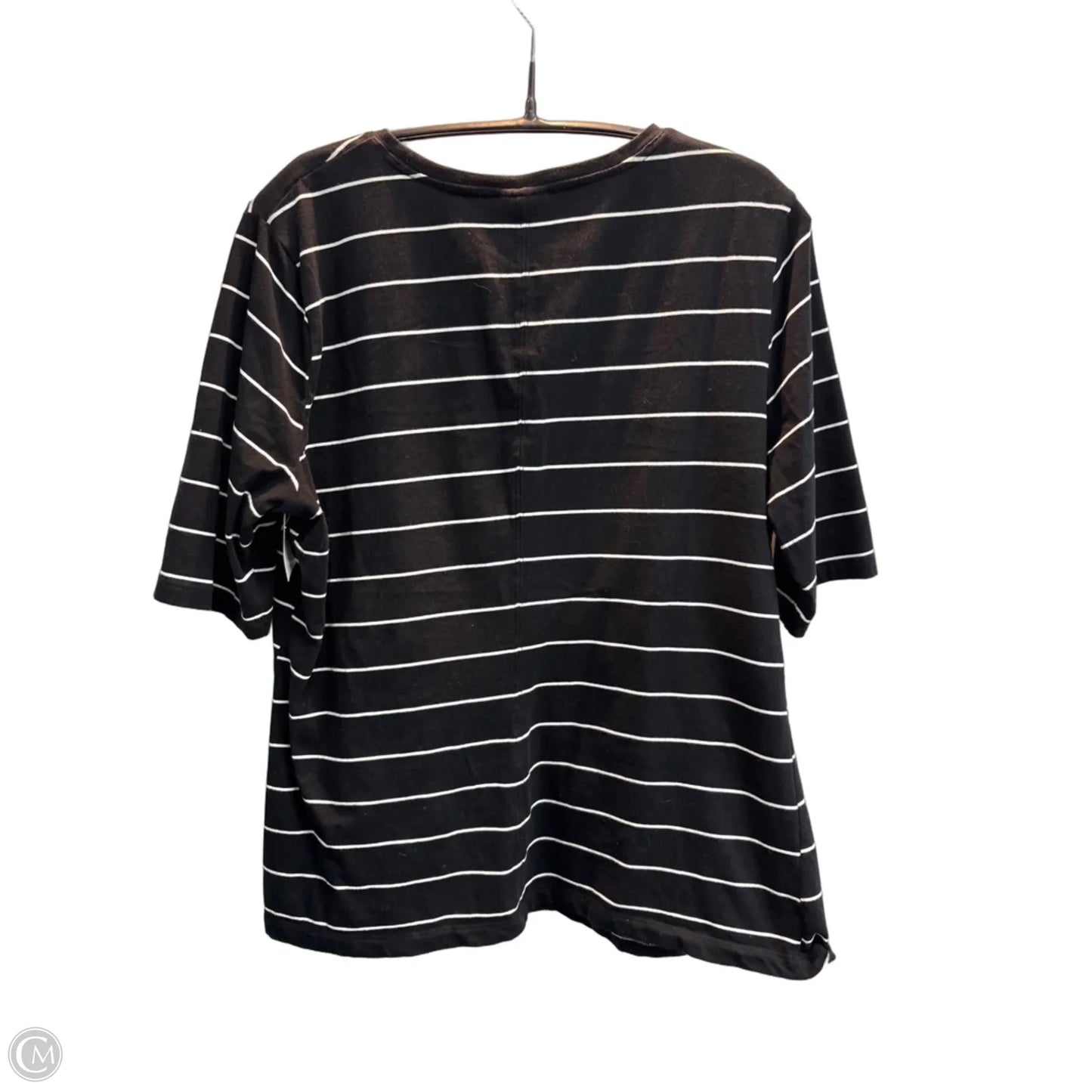 Top Short Sleeve Basic By Who What Wear In Striped Pattern, Size: Xl