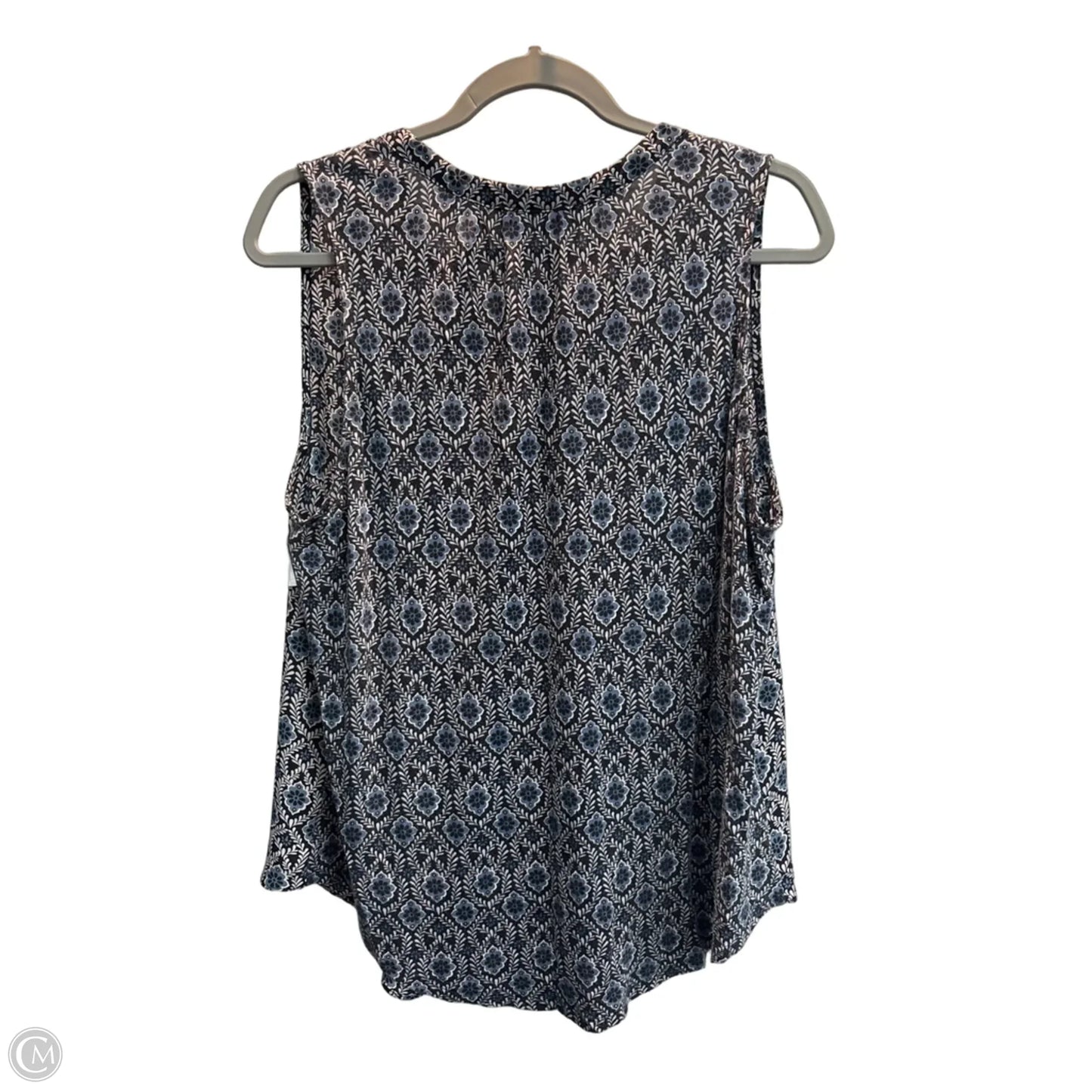 Top Sleeveless By Loft In Blue, Size: L