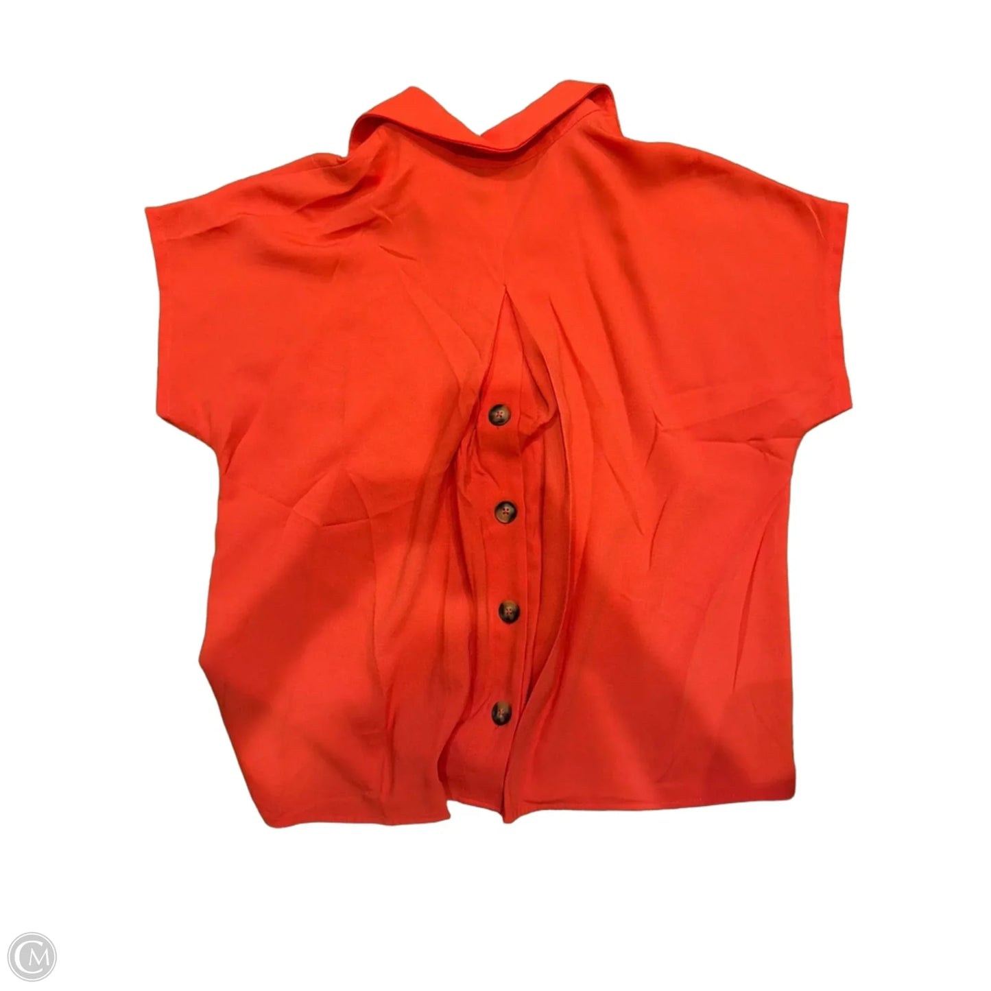 Top Short Sleeve By Worthington In Orange, Size: L