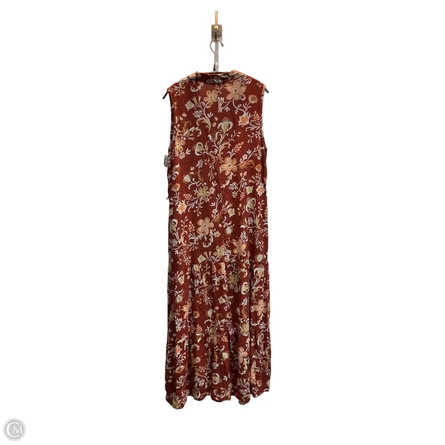 Dress Casual Maxi By Croft And Barrow In Floral Print, Size: L