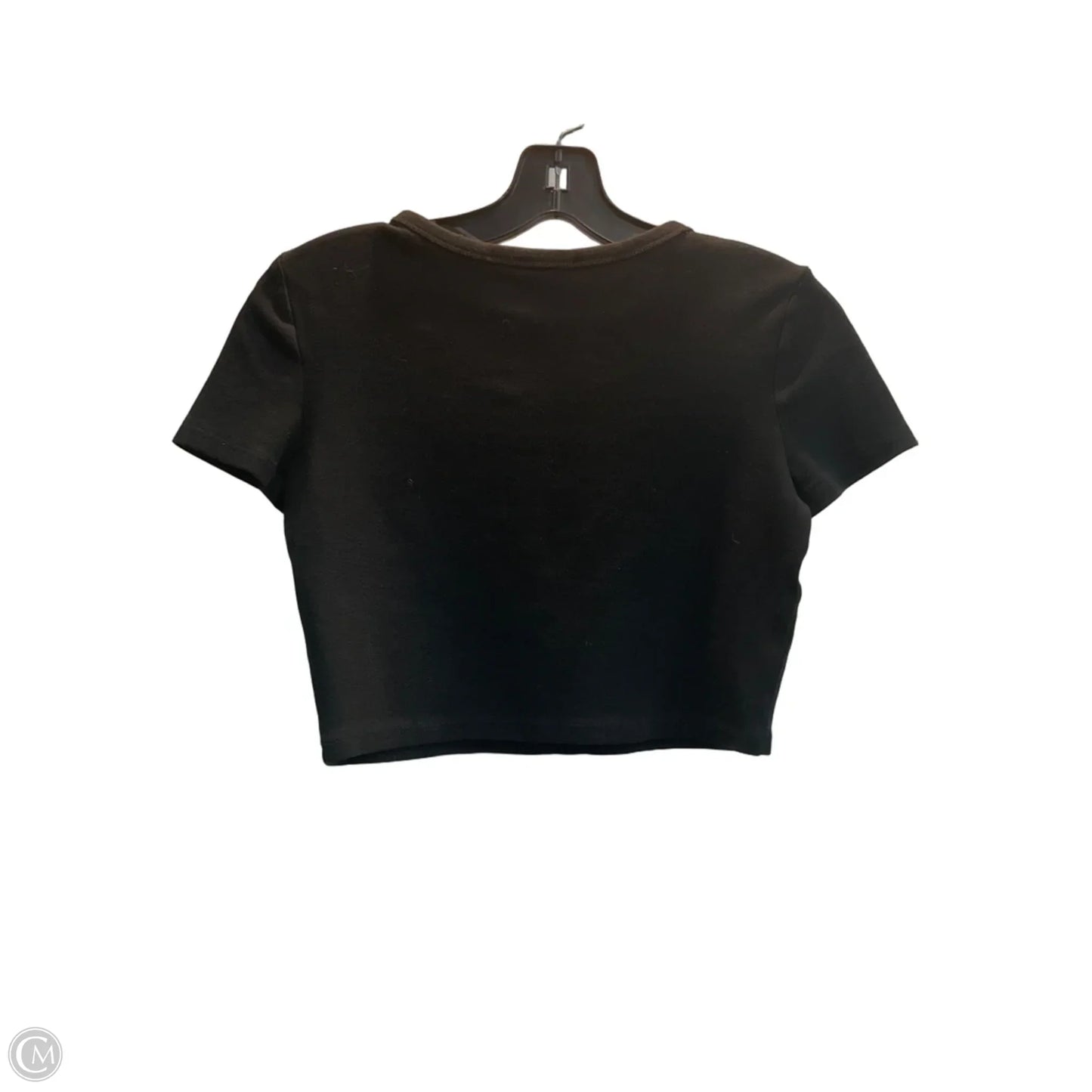 Top Short Sleeve Basic By Zara In Black, Size: M