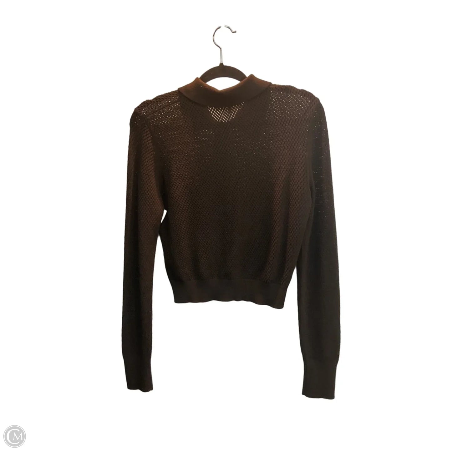 Top Long Sleeve By Frame In Brown, Size: M