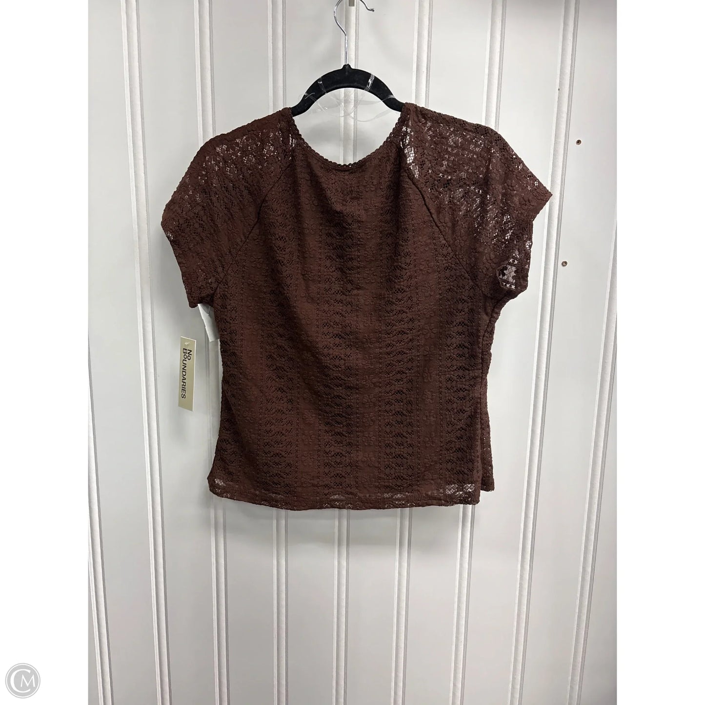 Top Short Sleeve By No Boundaries In Brown, Size: Xl