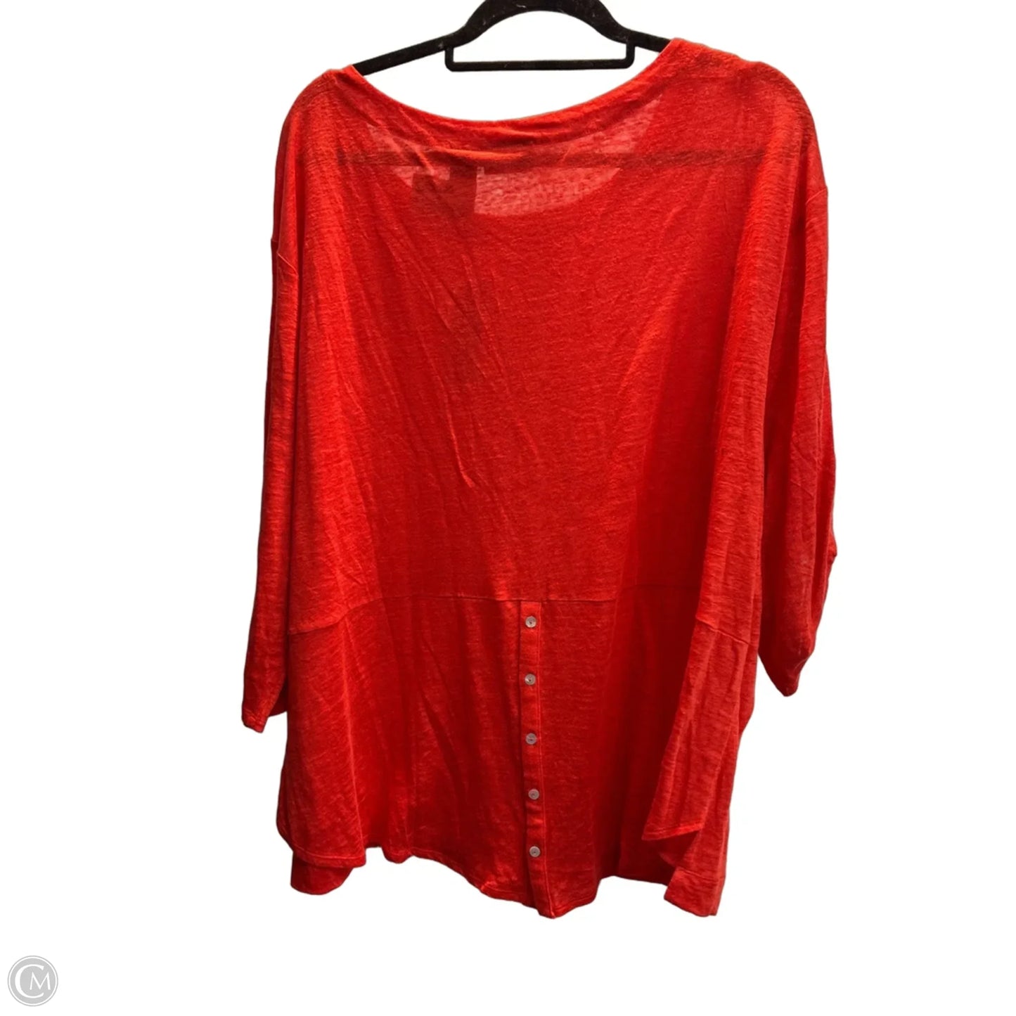 Top Short Sleeve By Adrienne Vittadini In Orange, Size: 2x
