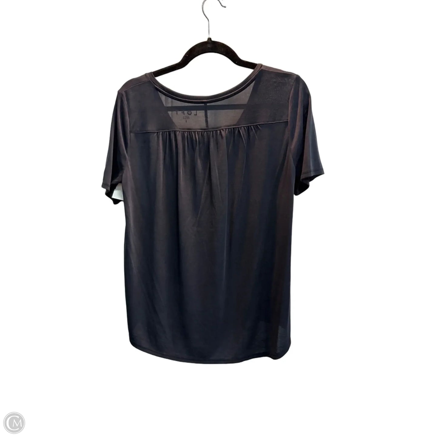 Top Short Sleeve By Loft In Grey, Size: S