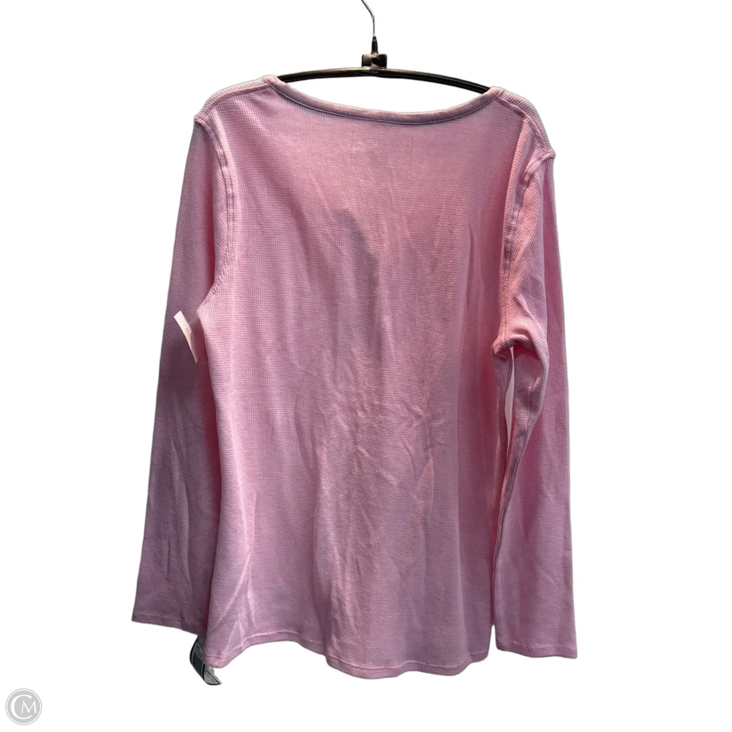 Top Long Sleeve Basic By Nautica In Pink, Size: L