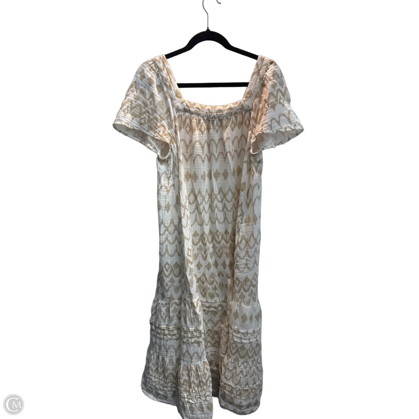Dress Casual Maxi By Sonoma In Tan & White, Size: L