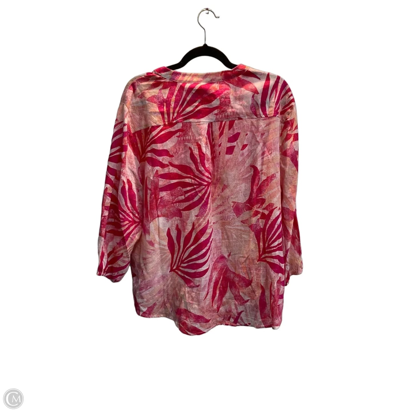 Top Long Sleeve By Chicos In Pink, Size: Xl