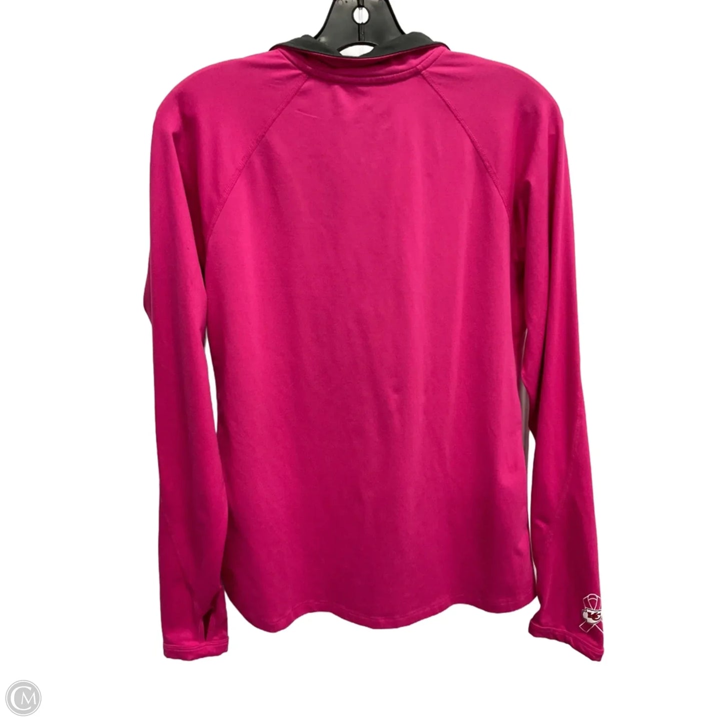 Athletic Top Long Sleeve Collar By Nfl In Pink, Size: M