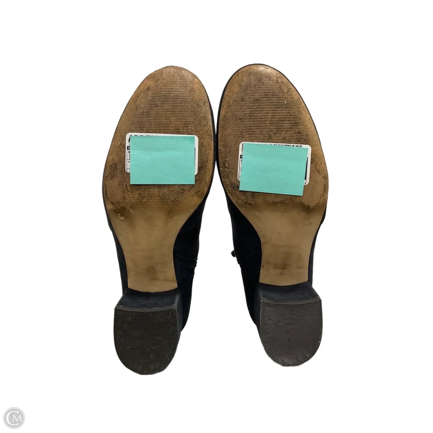 Boots Ankle Heels By Nine West In Blue, Size: 9.5