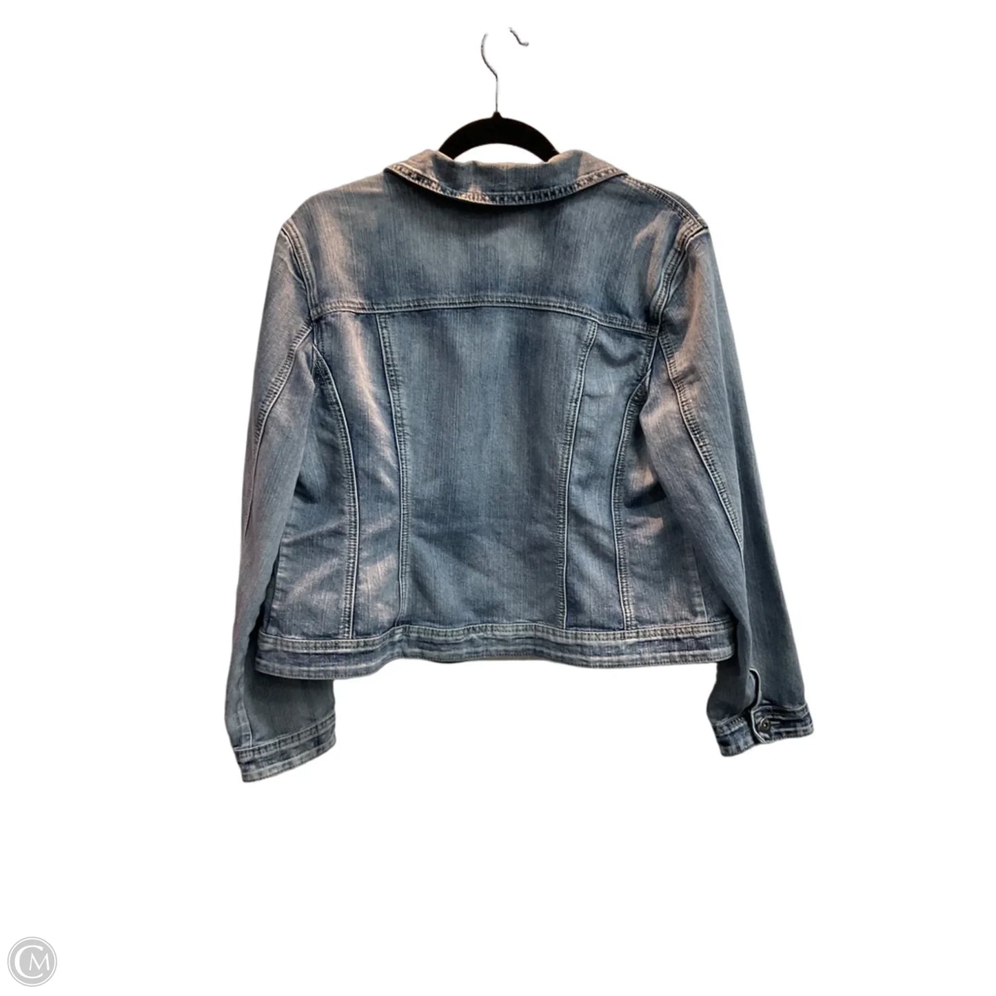 Jacket Denim By Baccini In Blue Denim, Size: L