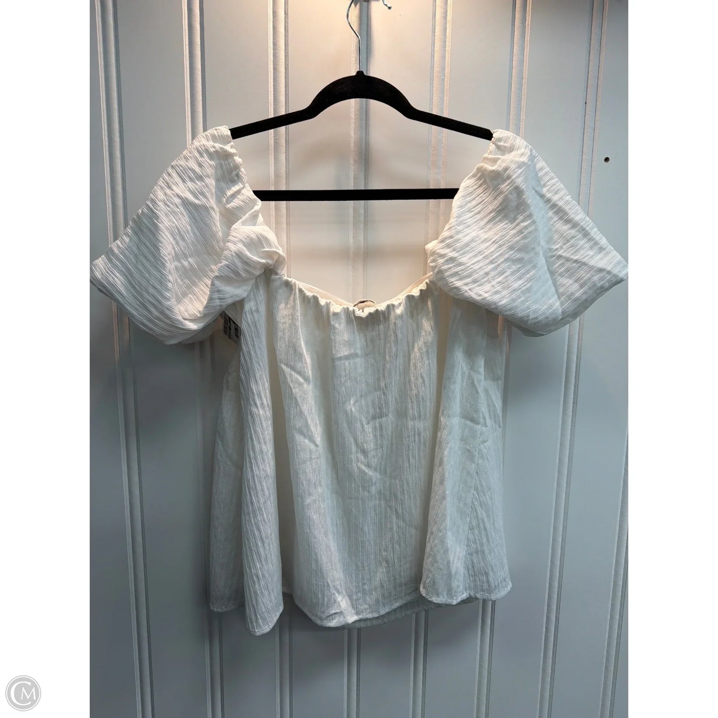Top Short Sleeve By Club Monaco In White, Size: M