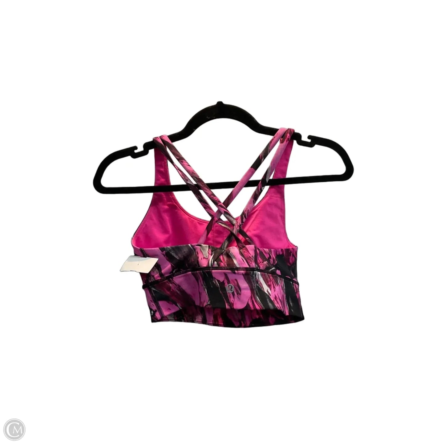 Athletic Bra By Lululemon In Black & Pink, Size: 6
