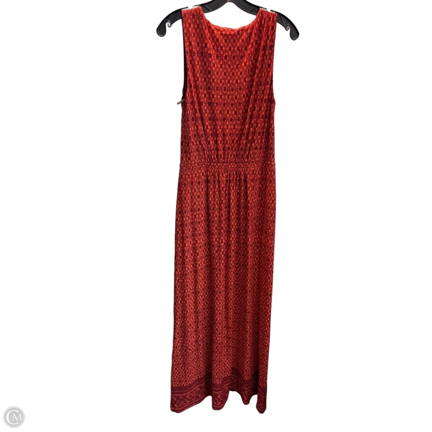Dress Casual Maxi By Garnet Hill In Orange & Red, Size: M