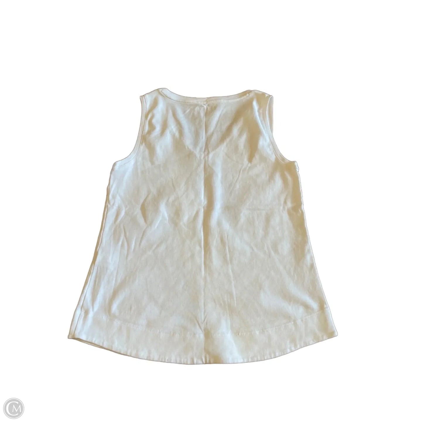Top Sleeveless By Chicos In White, Size: M