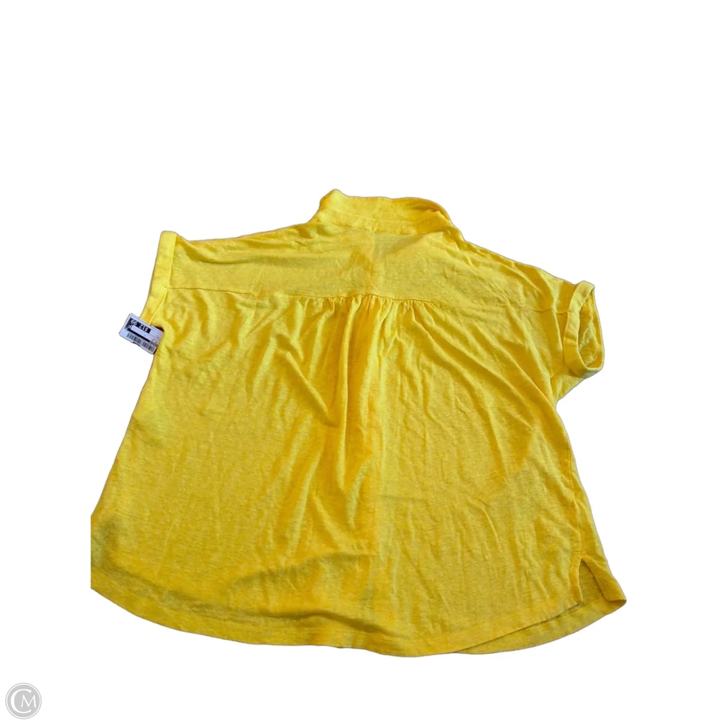 Top Short Sleeve By Chicos In Yellow, Size: L