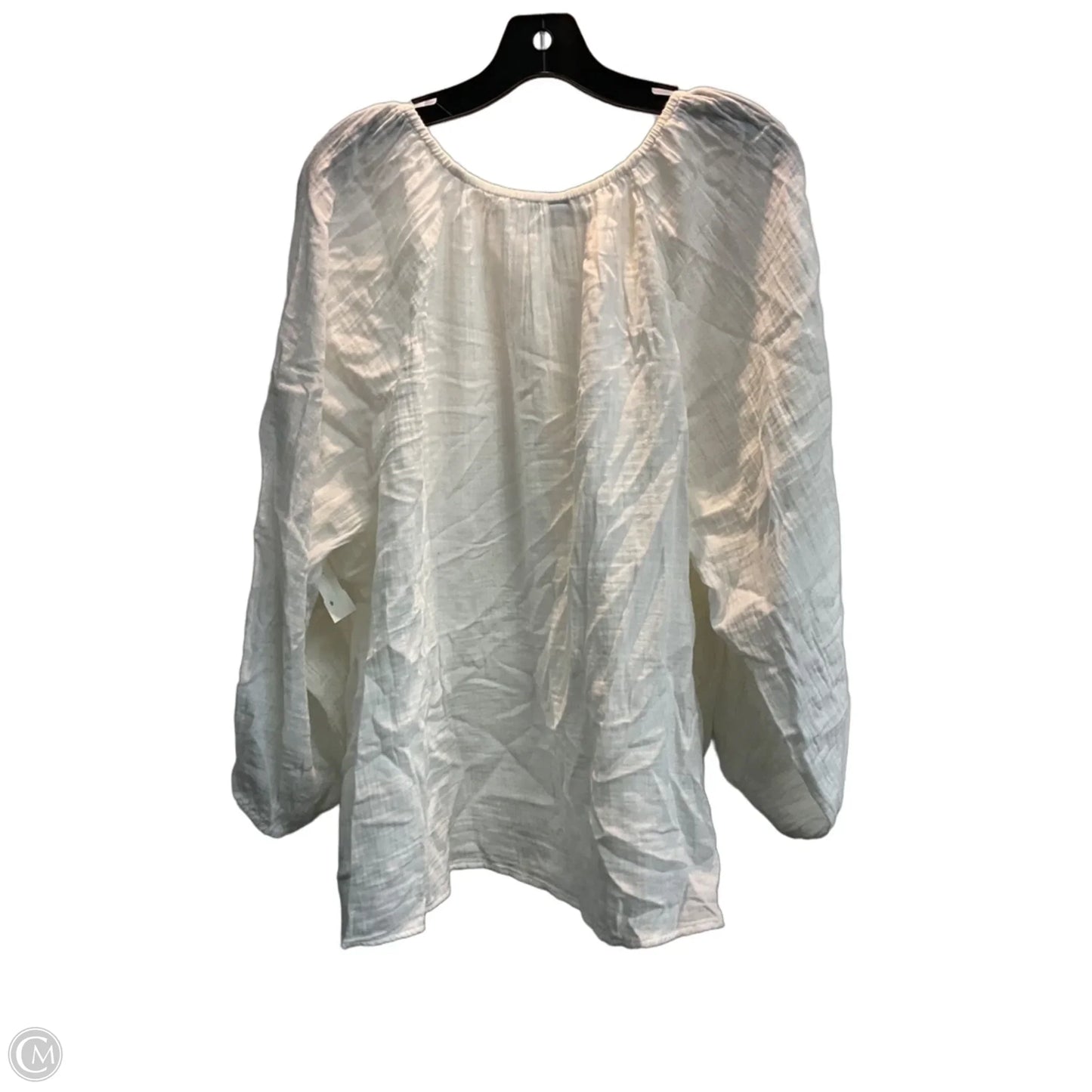 Top 3/4 Sleeve By Old Navy In White, Size: 3x