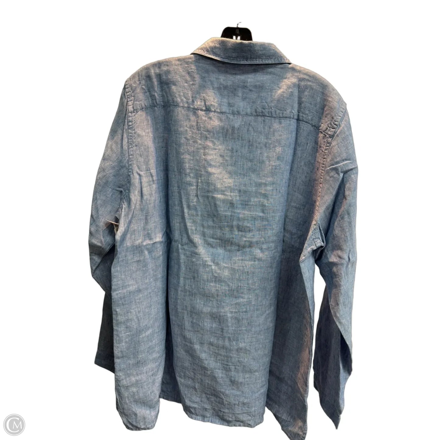 Tunic Long Sleeve By Orvis In Blue, Size: Xl