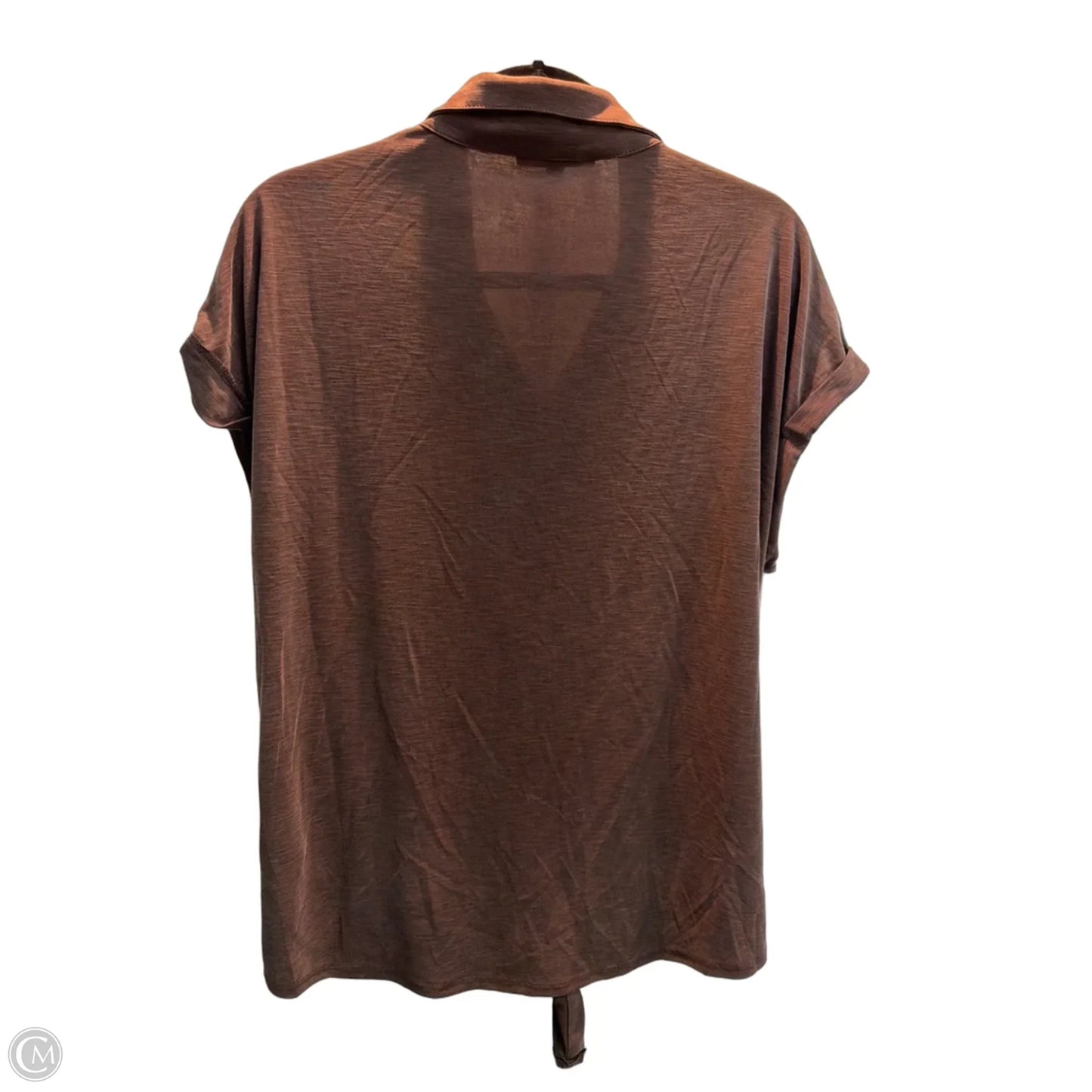 Top Short Sleeve By Green Envelope In Brown, Size: Xl