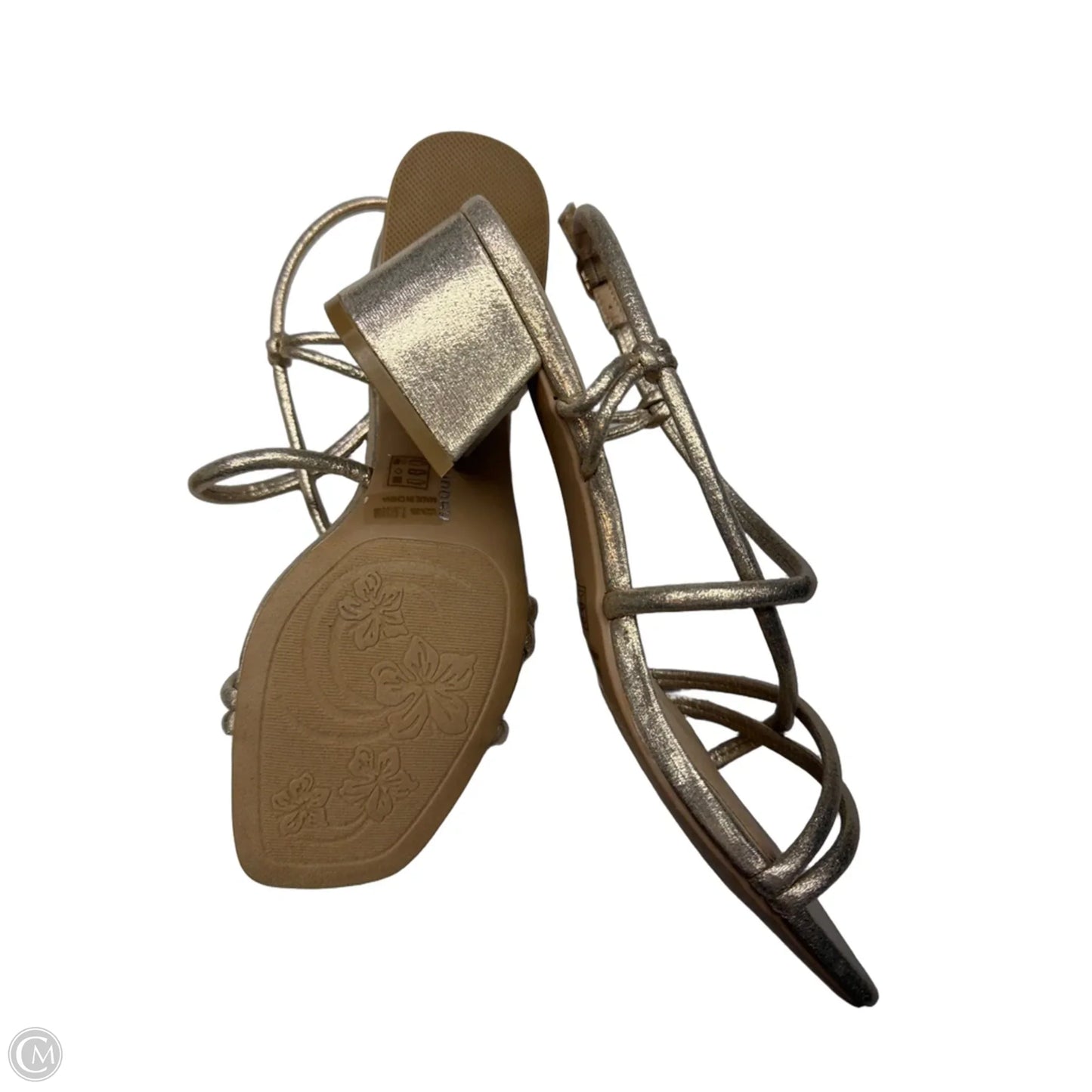 Sandals Heels Block By Chinese Laundry In Rose Gold, Size: 7