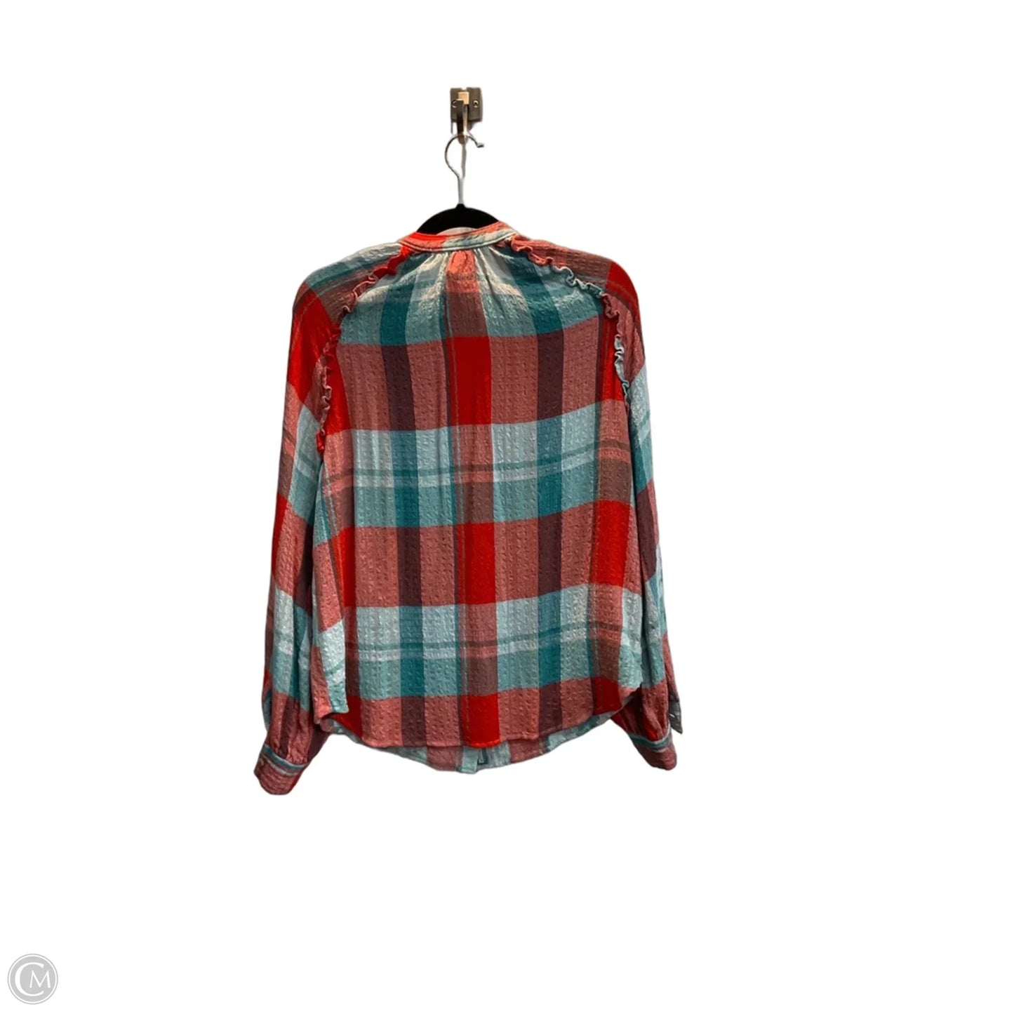 Blouse Long Sleeve By Pilcro In Red, Size: M