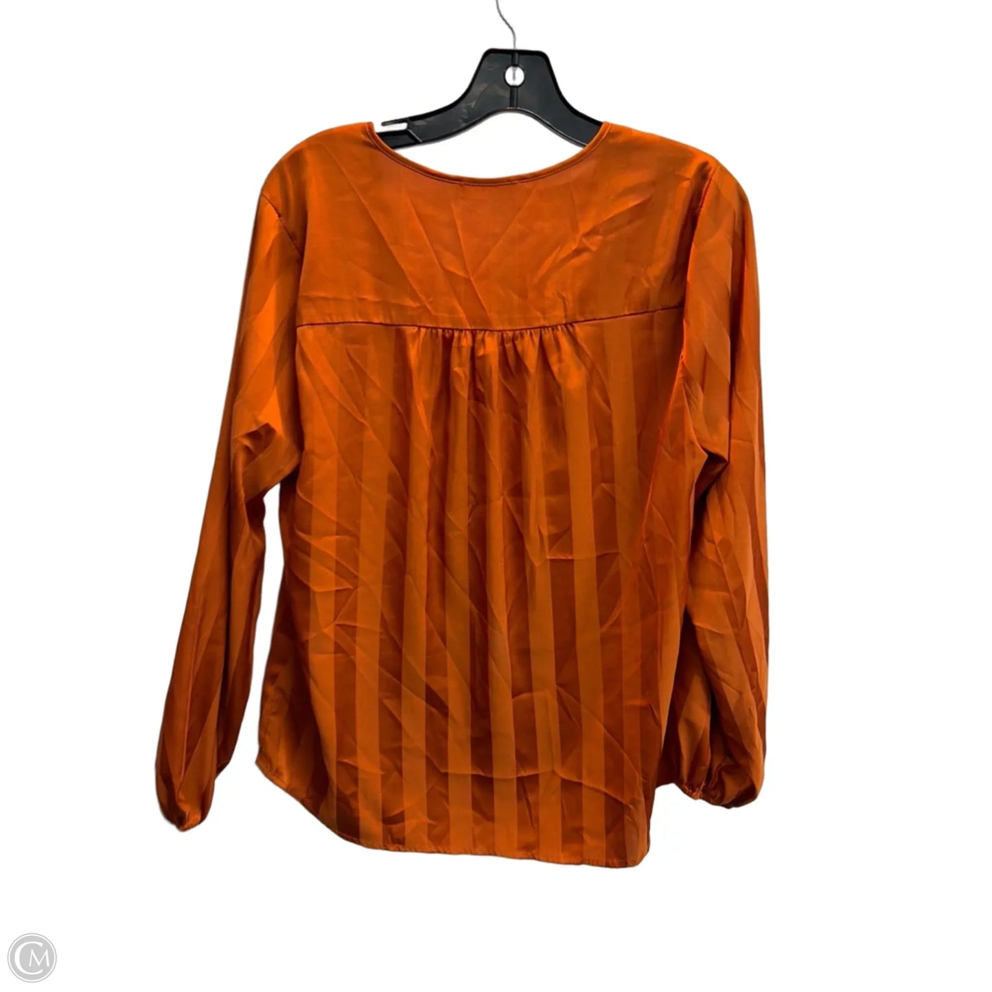 Blouse Long Sleeve By Lush In Orange, Size: L