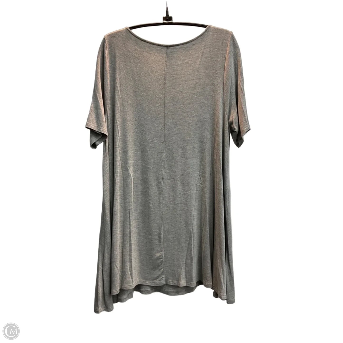 Top Short Sleeve Basic By Tahari In Grey, Size: M