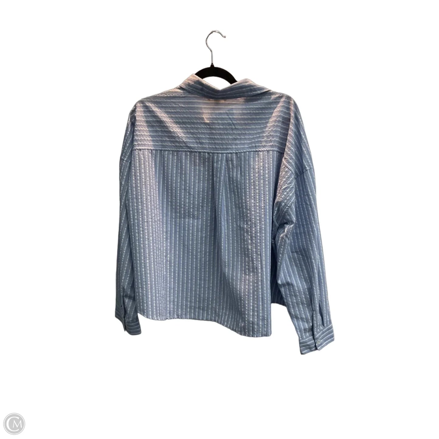 Blouse Long Sleeve By Max Studio In Striped Pattern, Size: Xl
