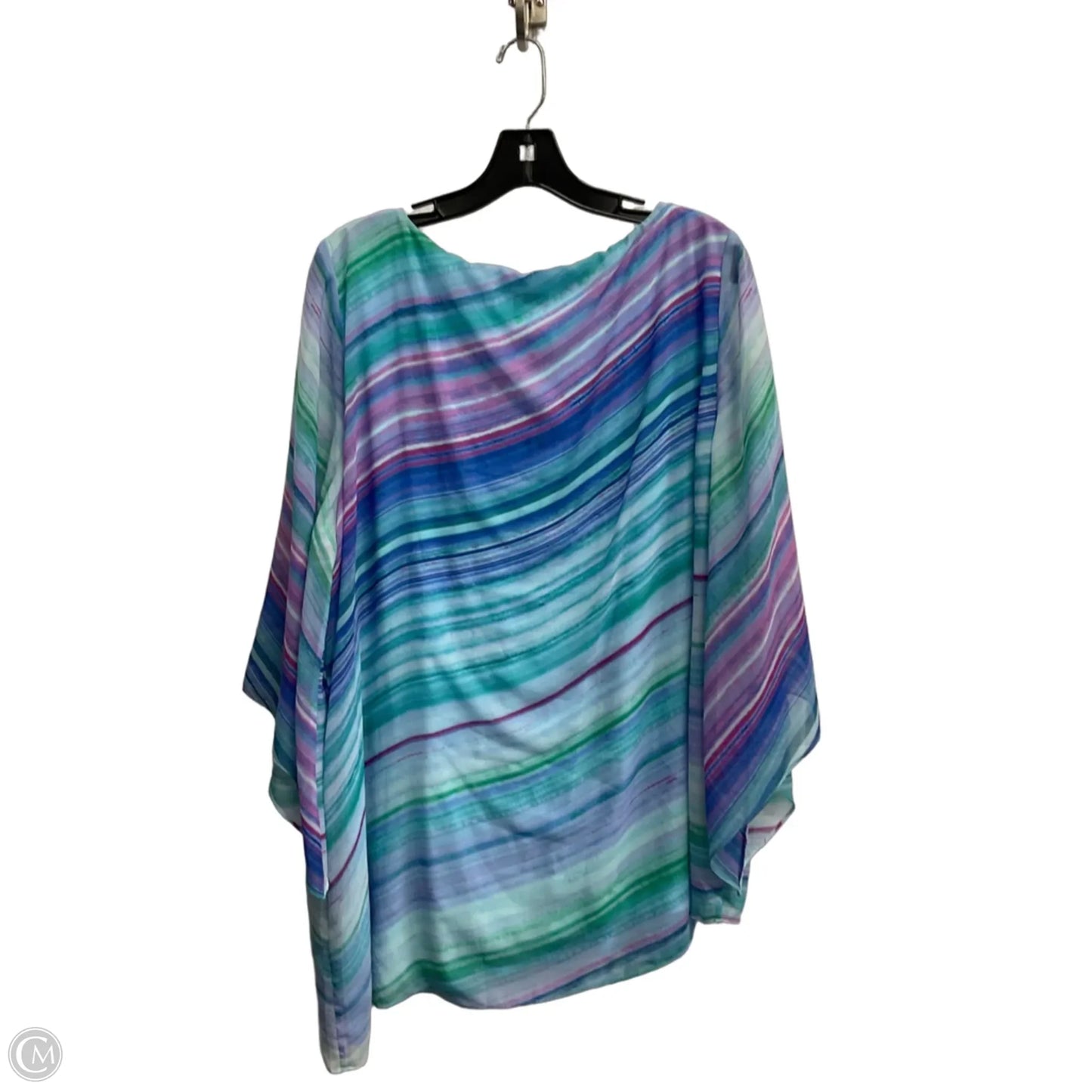 Tunic 3/4 Sleeve By Chicos In Blue, Size: Xxl