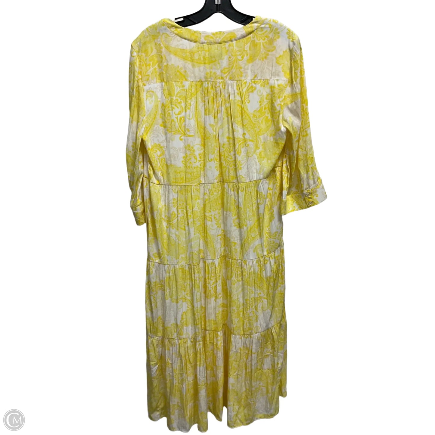 Dress Casual Maxi By Chicos In Yellow, Size: M