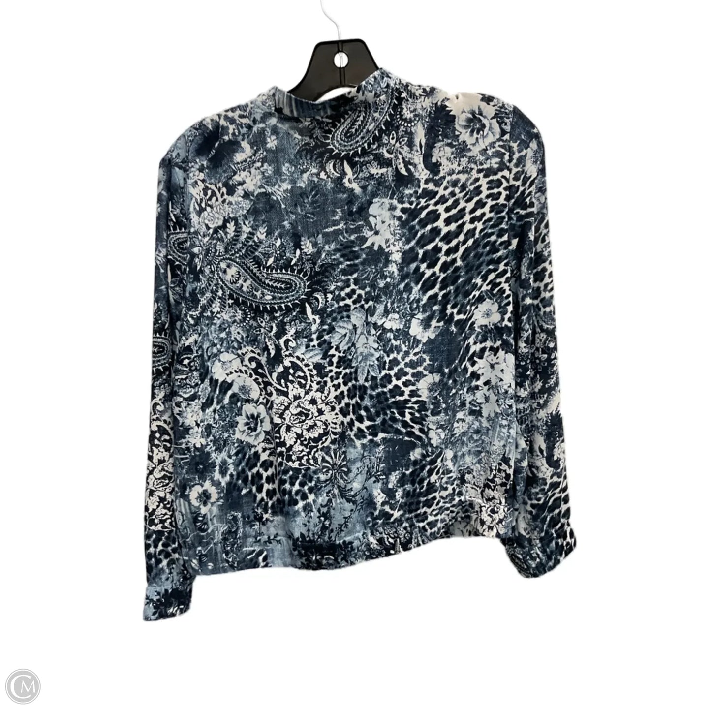 Jacket Shirt By Christopher And Banks In Blue, Size: Sp