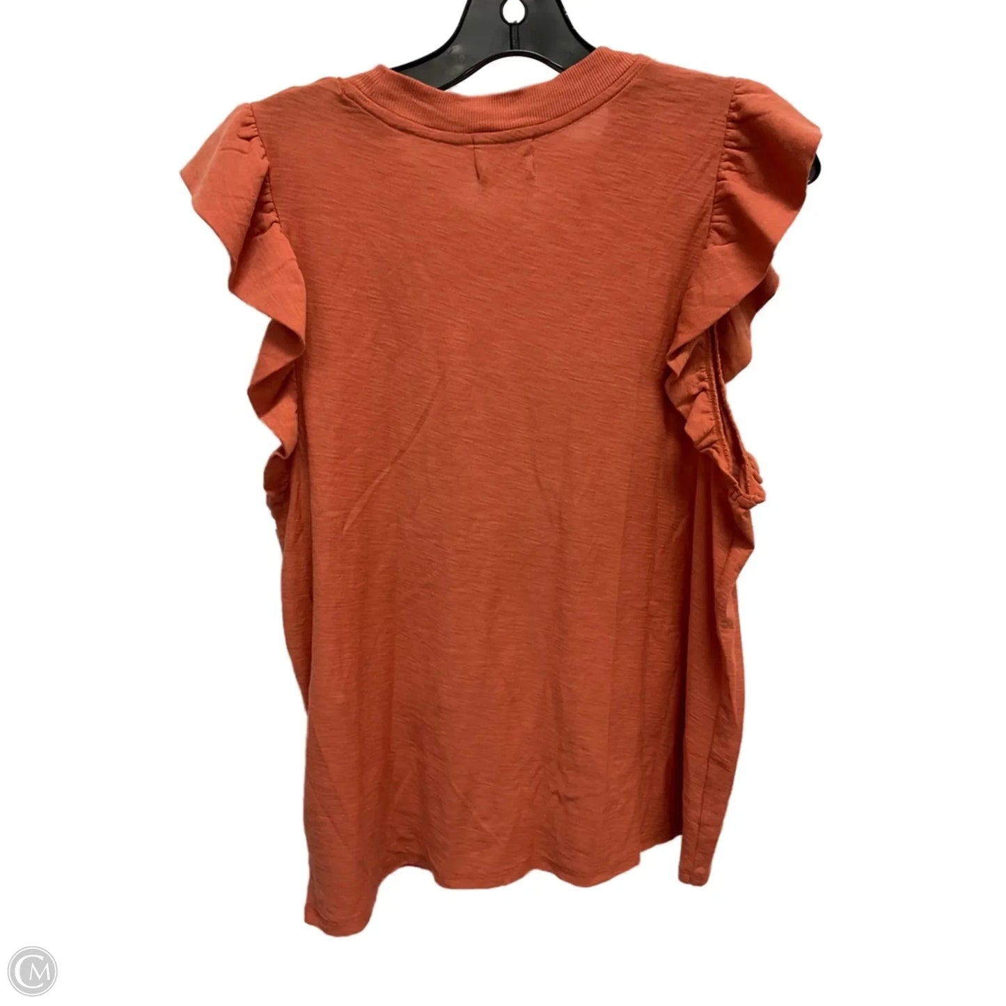 Top Short Sleeve By Nation In Orange, Size: L