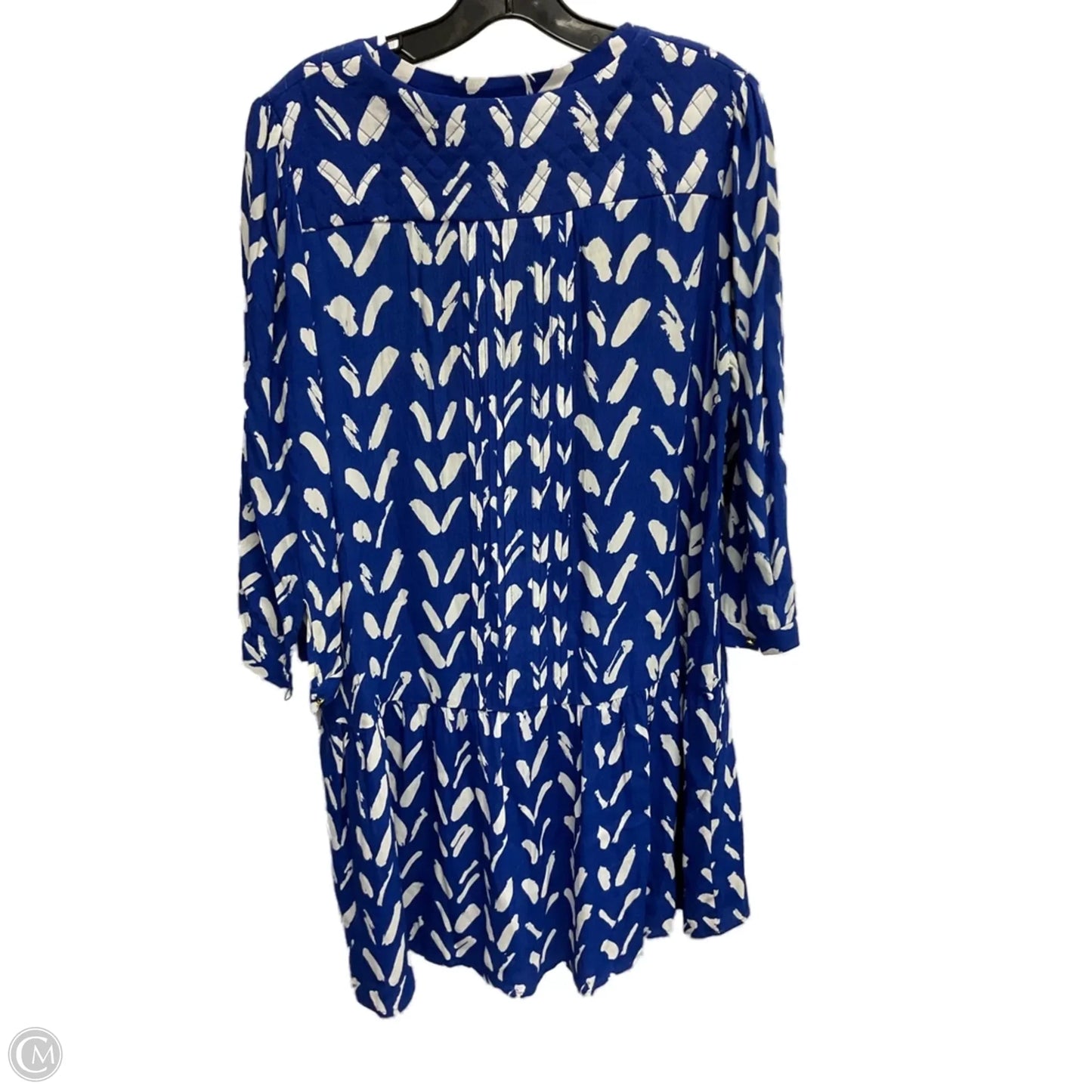 Dress Casual Midi By Maeve In Blue & Cream, Size: M