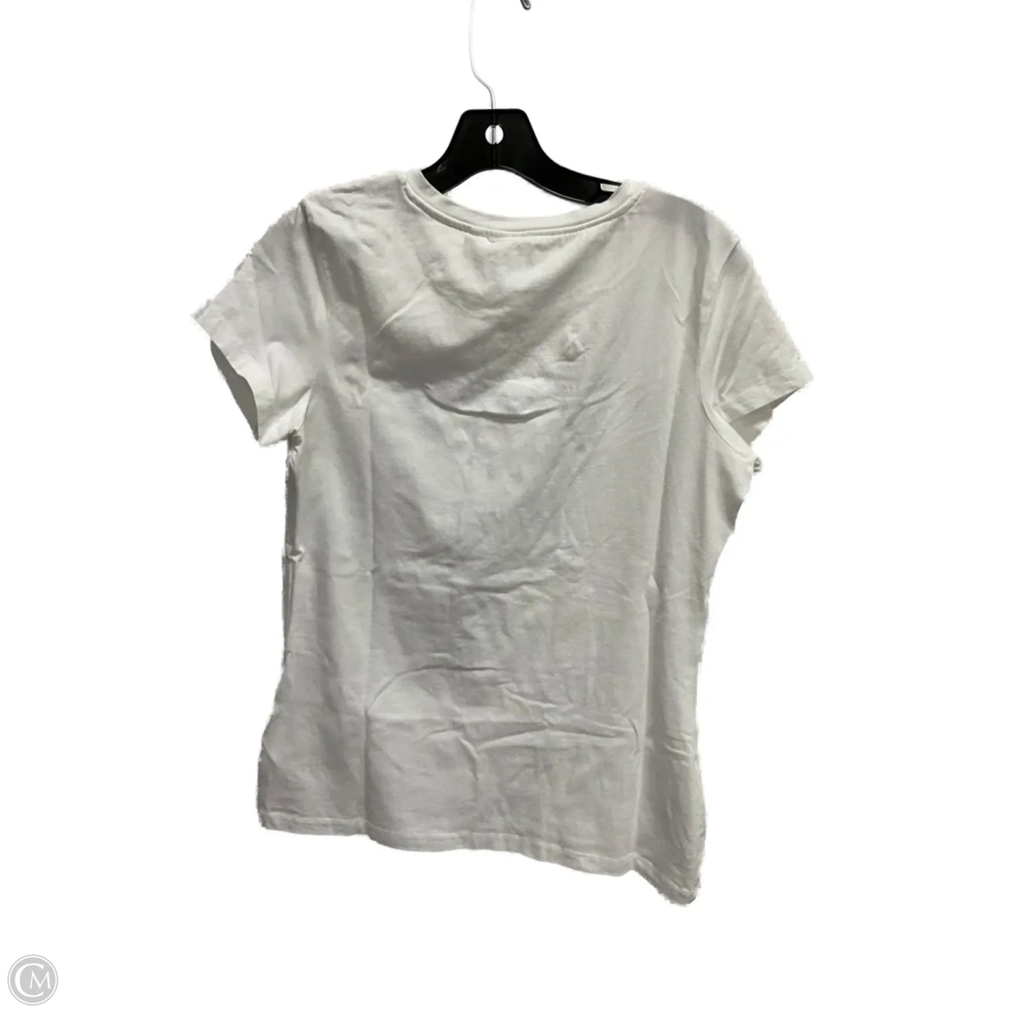 Top Short Sleeve Basic By Guess In White, Size: Xl