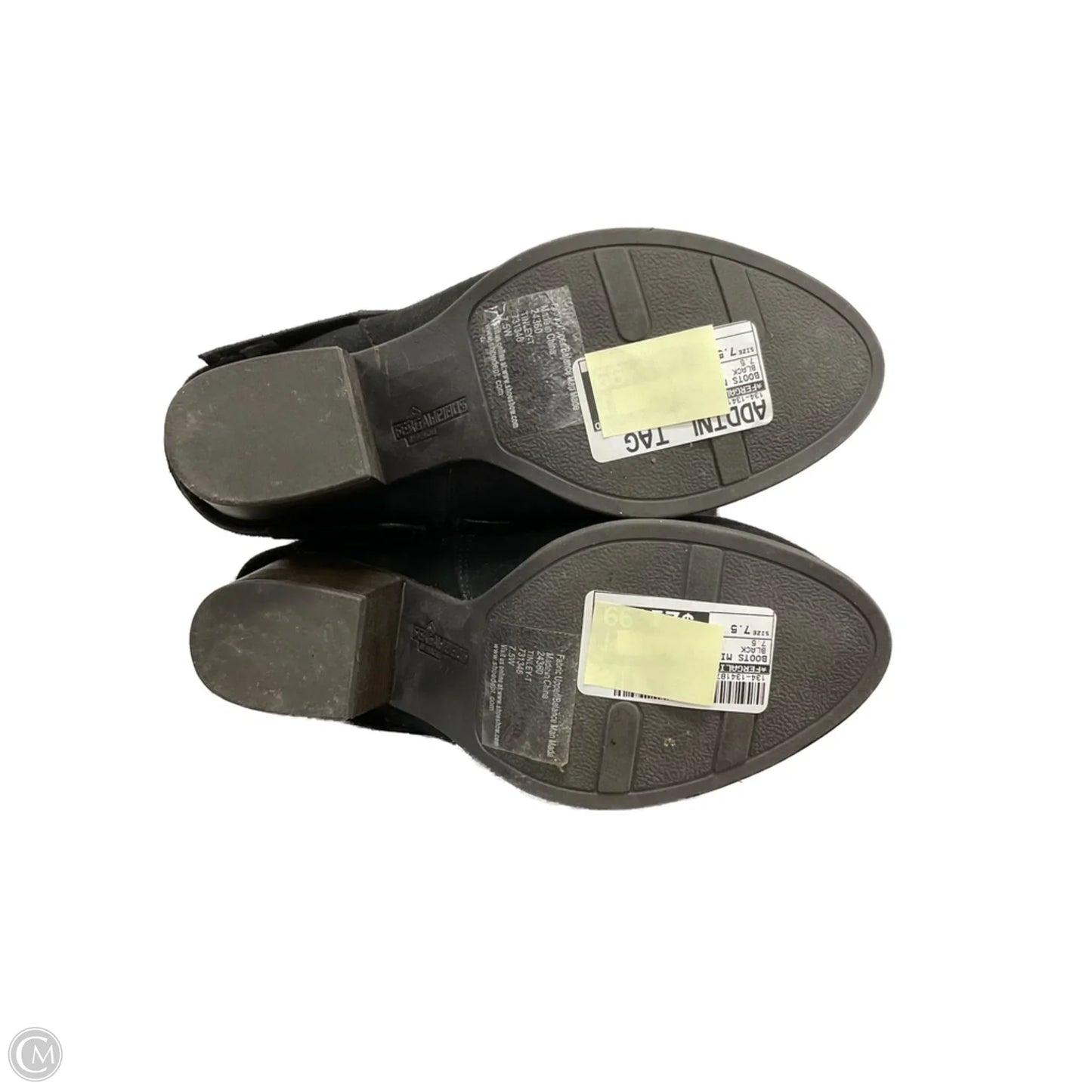 Boots Mid-calf Flats By Fergalicious In Black, Size: 7.5