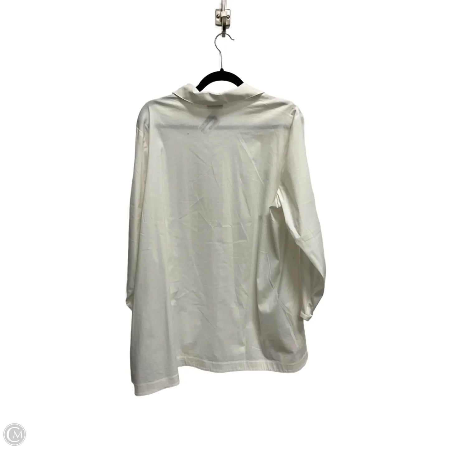 Blouse Long Sleeve By J. Jill In White, Size: 2x