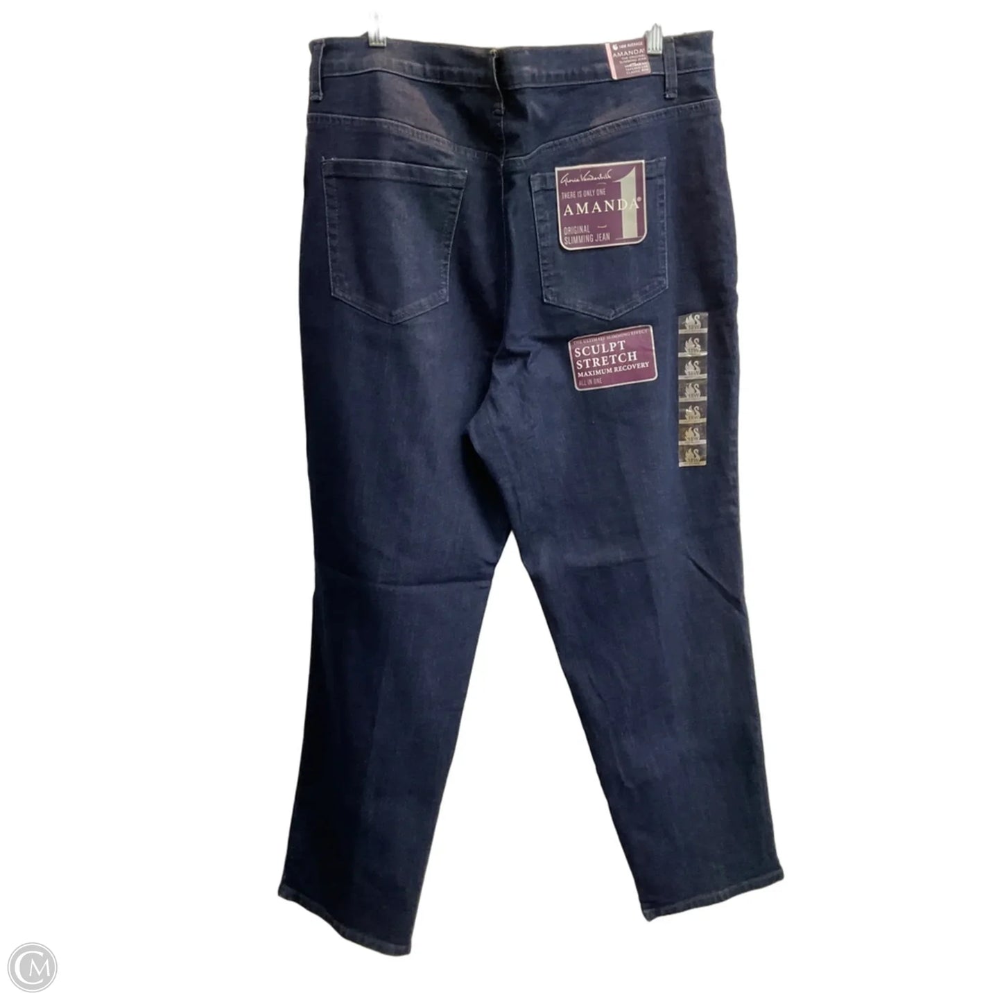 Jeans Straight By Gloria Vanderbilt In Blue, Size: 18