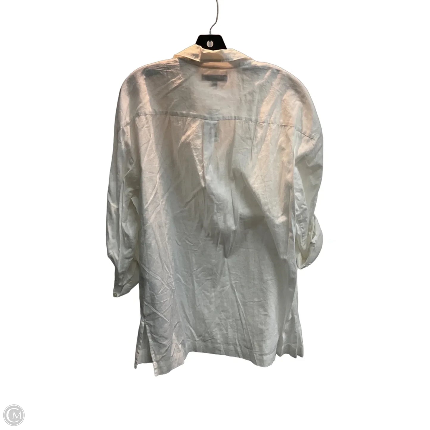 Tunic 3/4 Sleeve By Banana Republic In White, Size: Xl