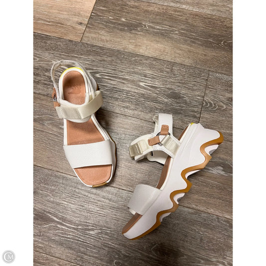 Sandals Heels Wedge By Sorel In White, Size: 5.5