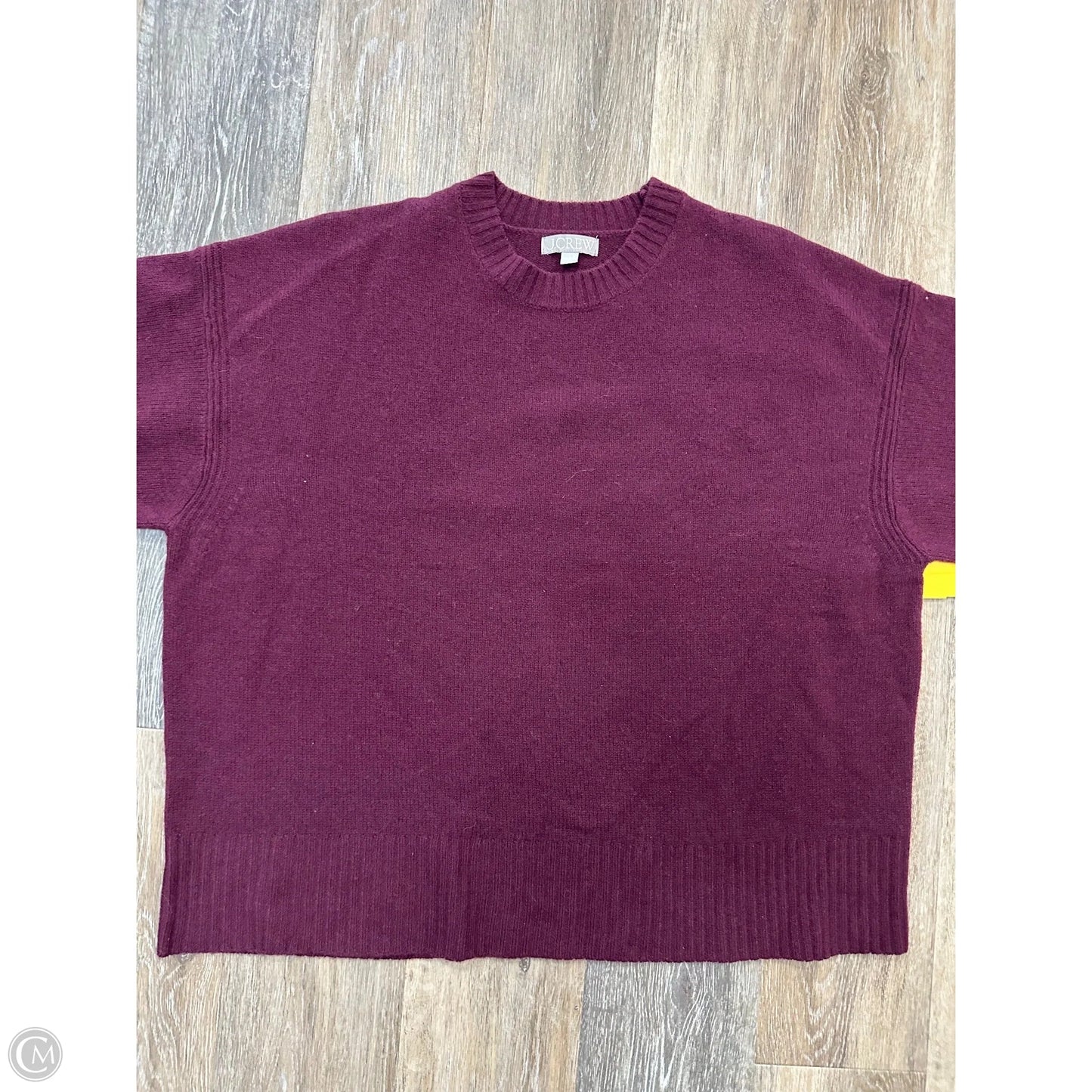 Sweater Short Sleeve By J. Crew In Maroon, Size: L