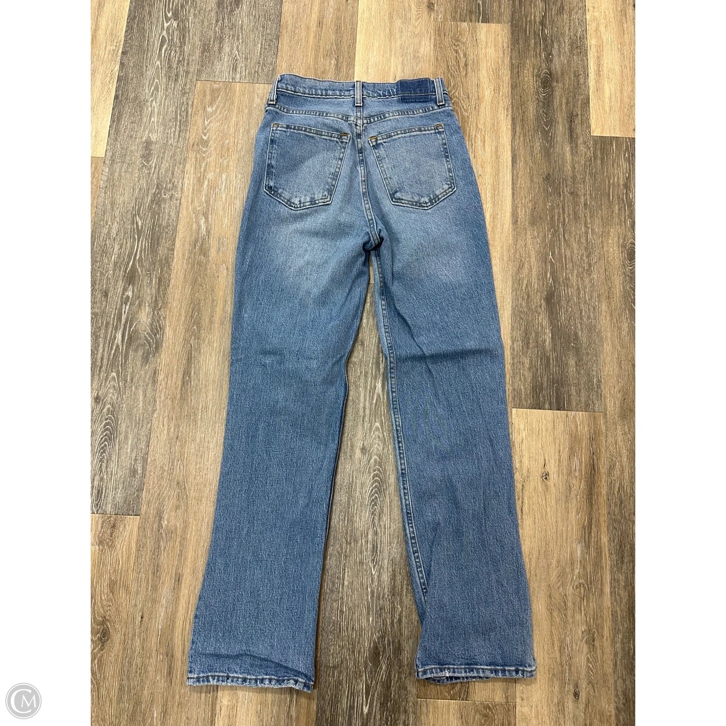 Jeans Straight By Abercrombie And Fitch In Blue Denim, Size: 2