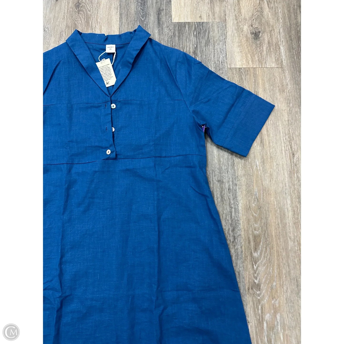 Dress Casual Short By Lintico In Blue, Size: M