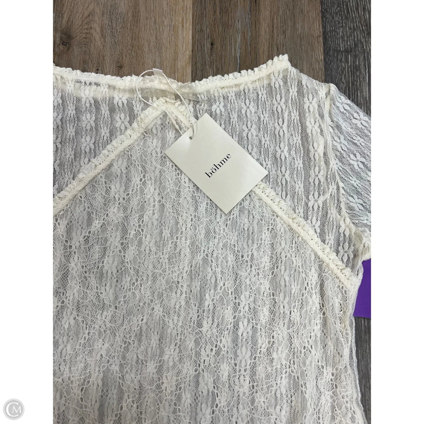 Blouse Long Sleeve By Bohme In White, Size: Xl