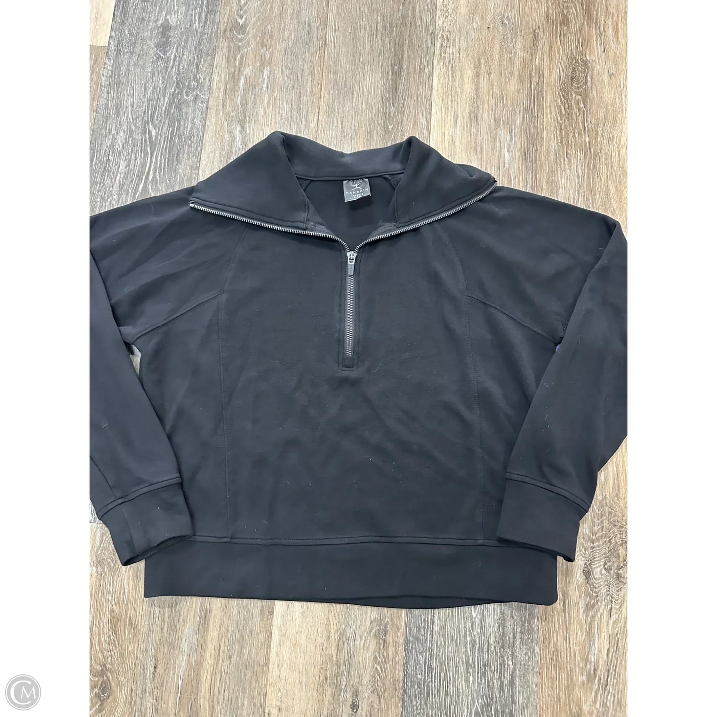 Athletic Sweatshirt Collar By Danskin In Black, Size: M
