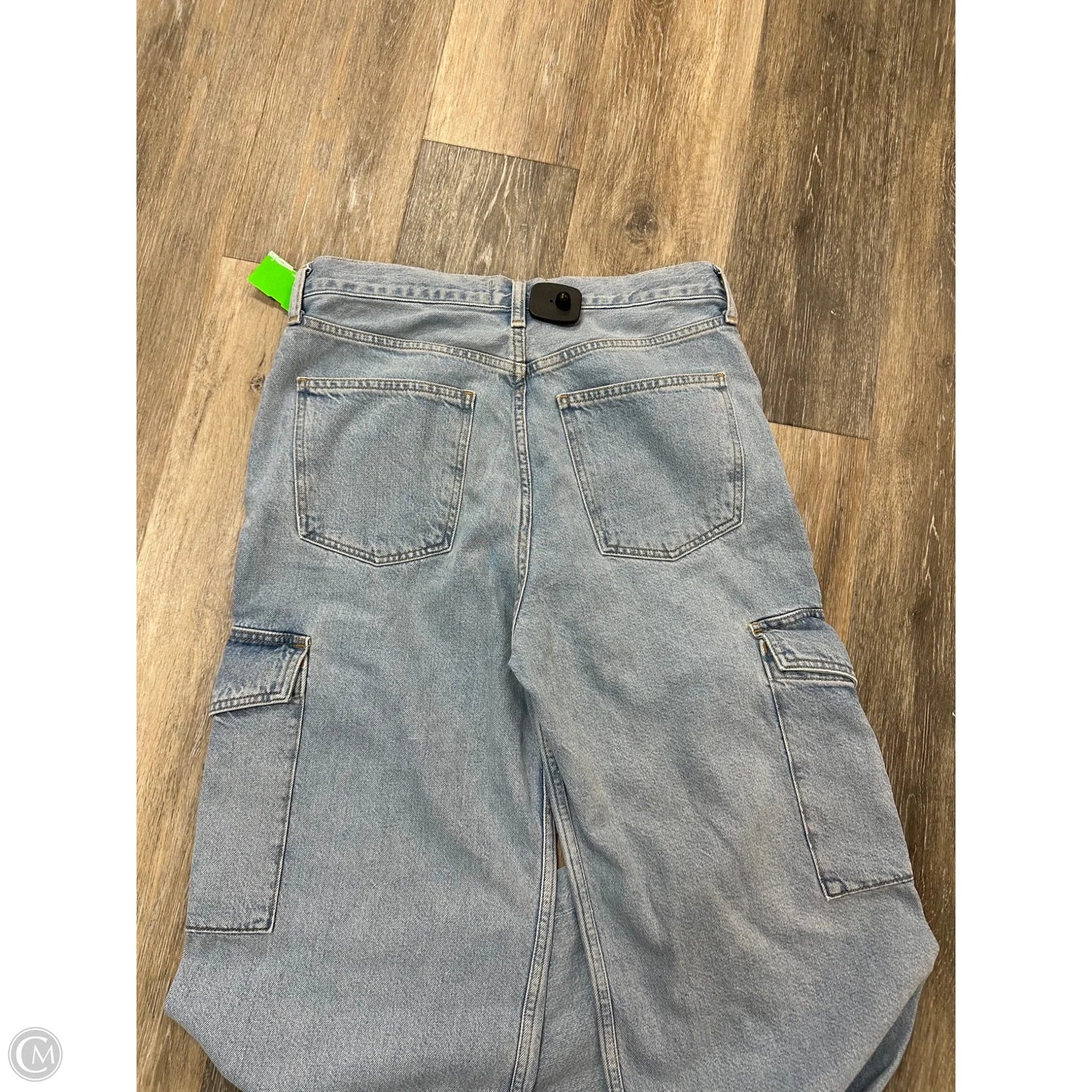 Jeans Wide Leg By Agolde In Blue Denim, Size: 6/28