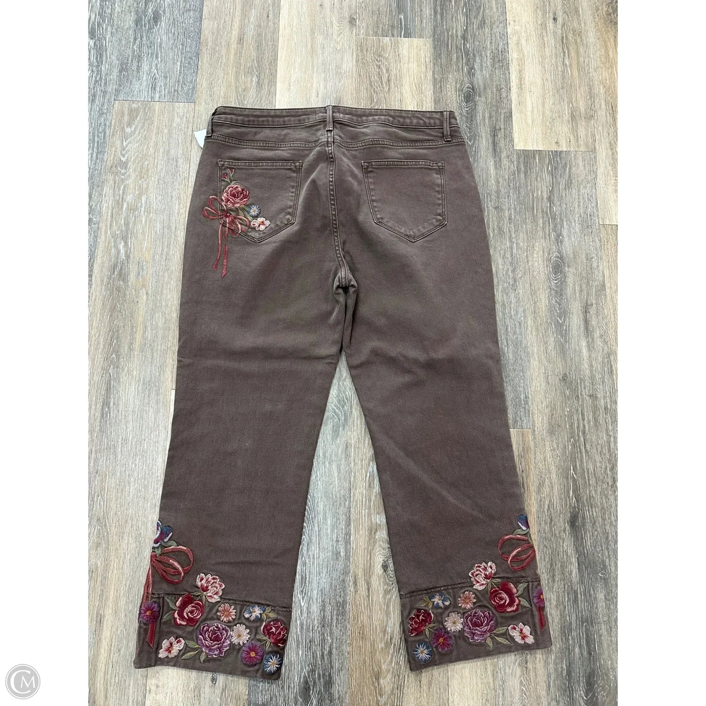 Jeans Straight By Driftwood In Brown Denim, Size: 14
