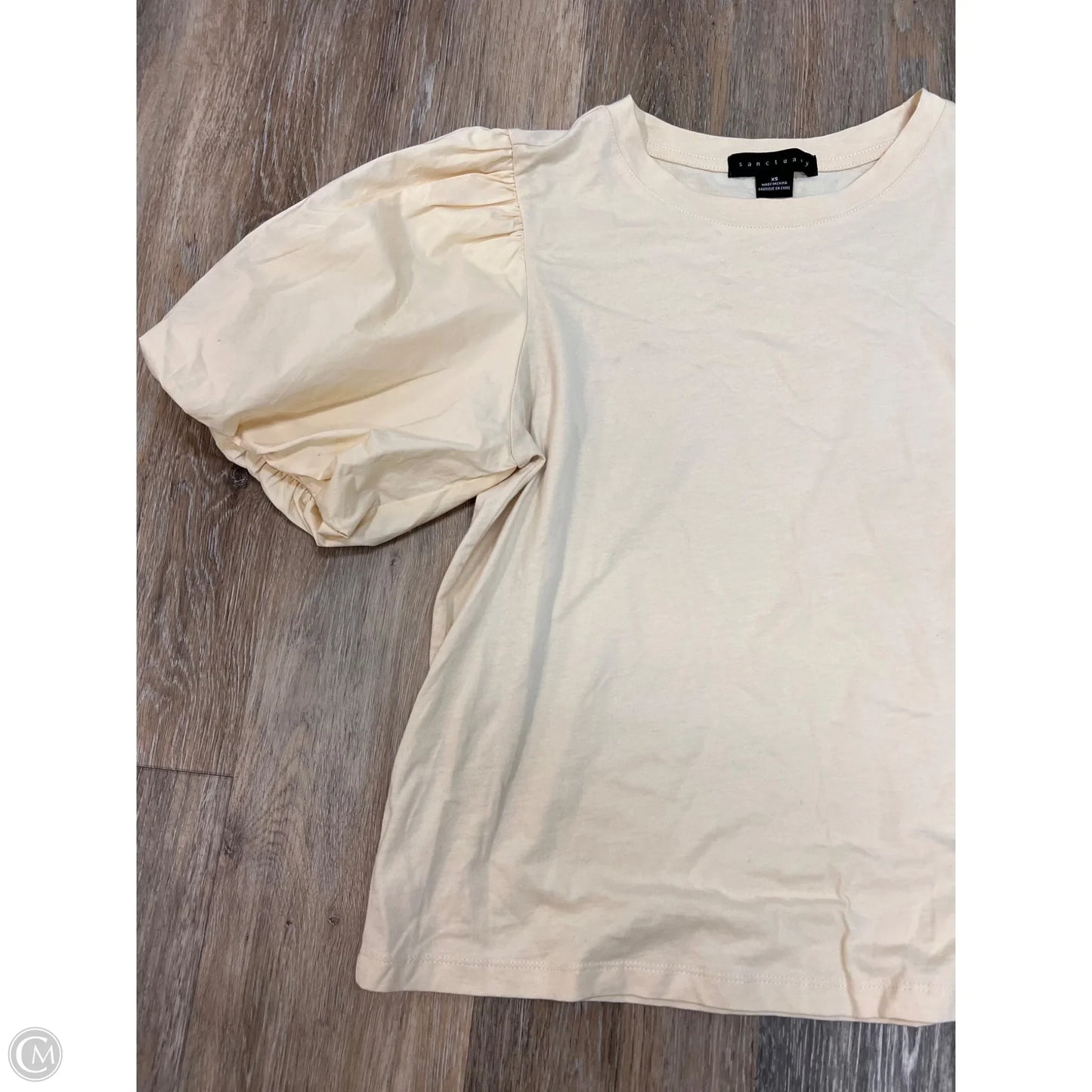 Blouse Short Sleeve By Sanctuary In Yellow, Size: Xs