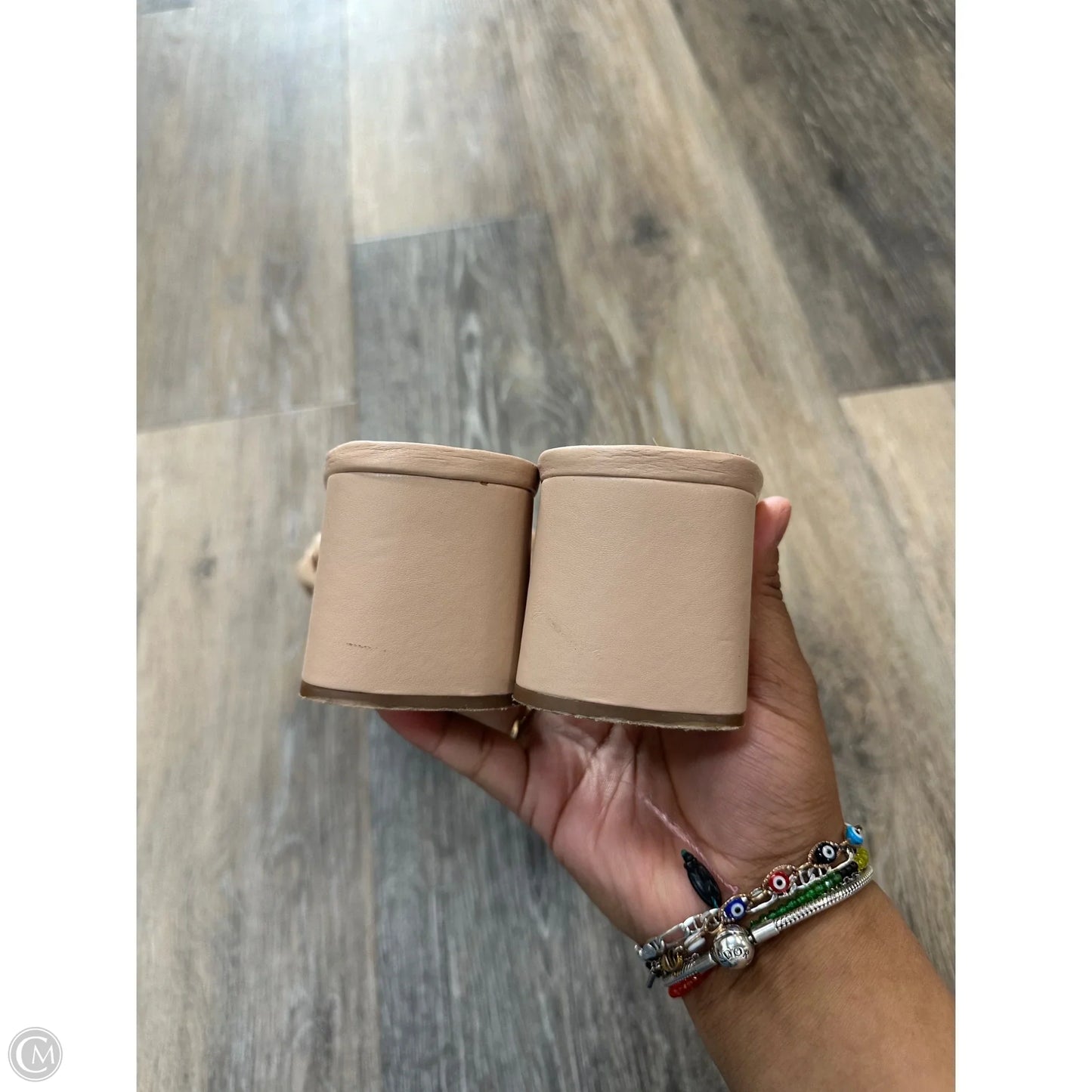 Sandals Heels Block By Steve Madden In Tan, Size: 10