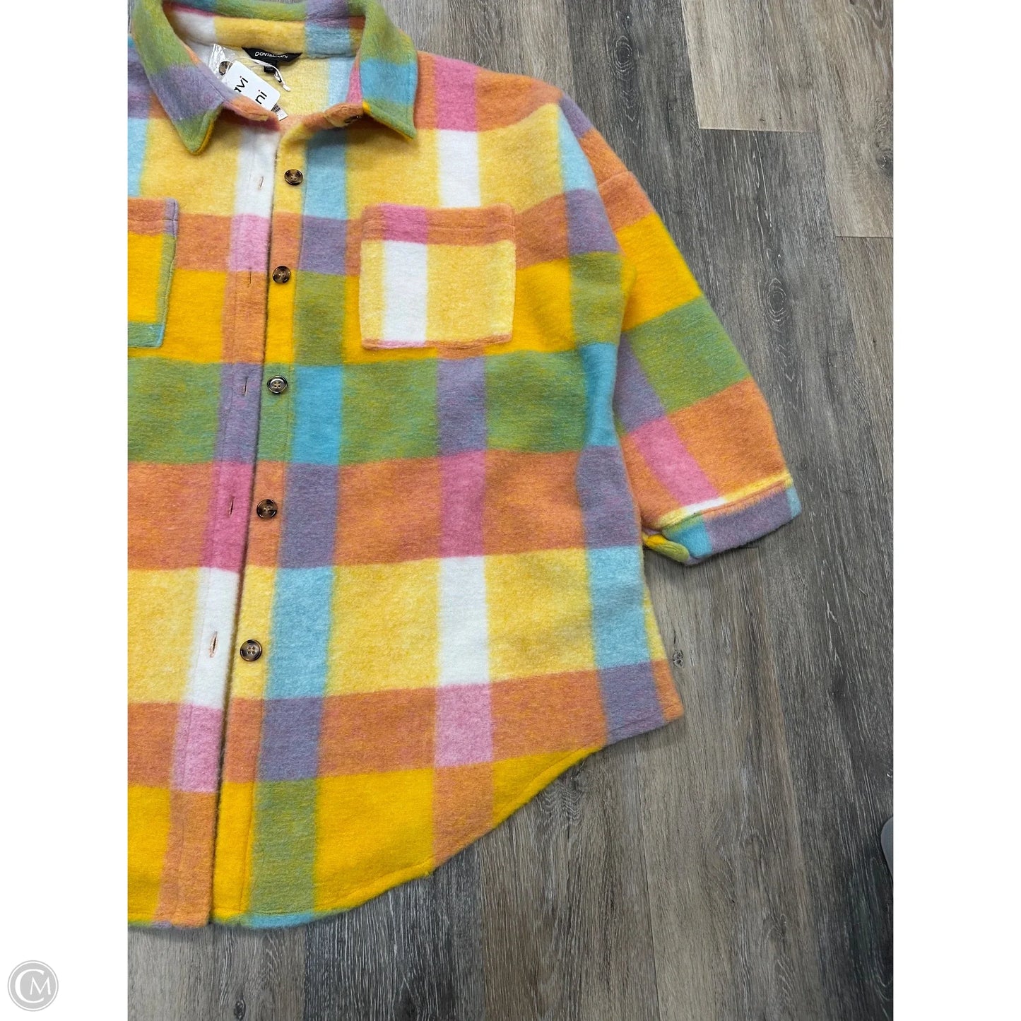 Jacket Shirt By Davi & Dani In Multi-colored, Size: 2x